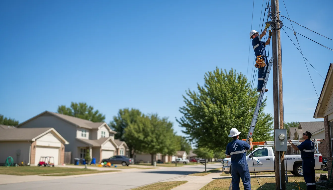 Residential electrician providing installation services in Big Wells, TX